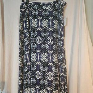 NEW‎ w/Tag! Roz & Ali Size XL Maxi Skirt Long Blue